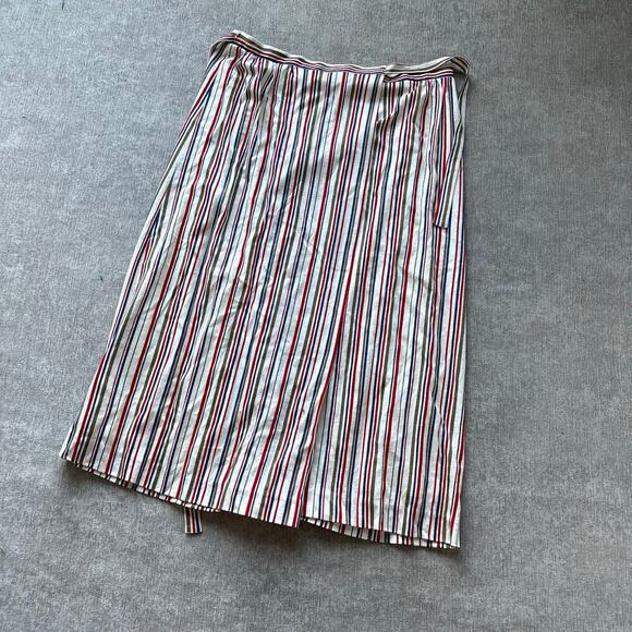 Rodier Dresses & Skirts - Rodier Paris Striped Midi Wrap Skirt
